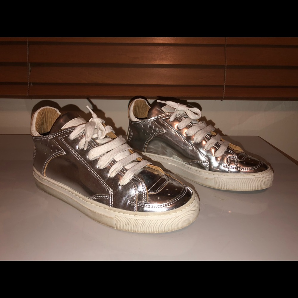 MM6 Maison Margiela Low Top Metallic Sneakers